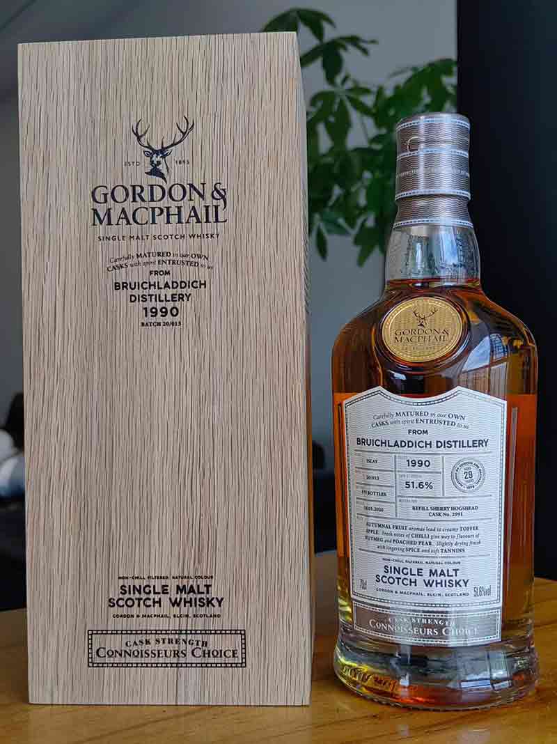 布魯萊迪 Bruichladdich 1990 - 29年「高登麥克菲爾-必夾精選系列」雪莉單桶原酒