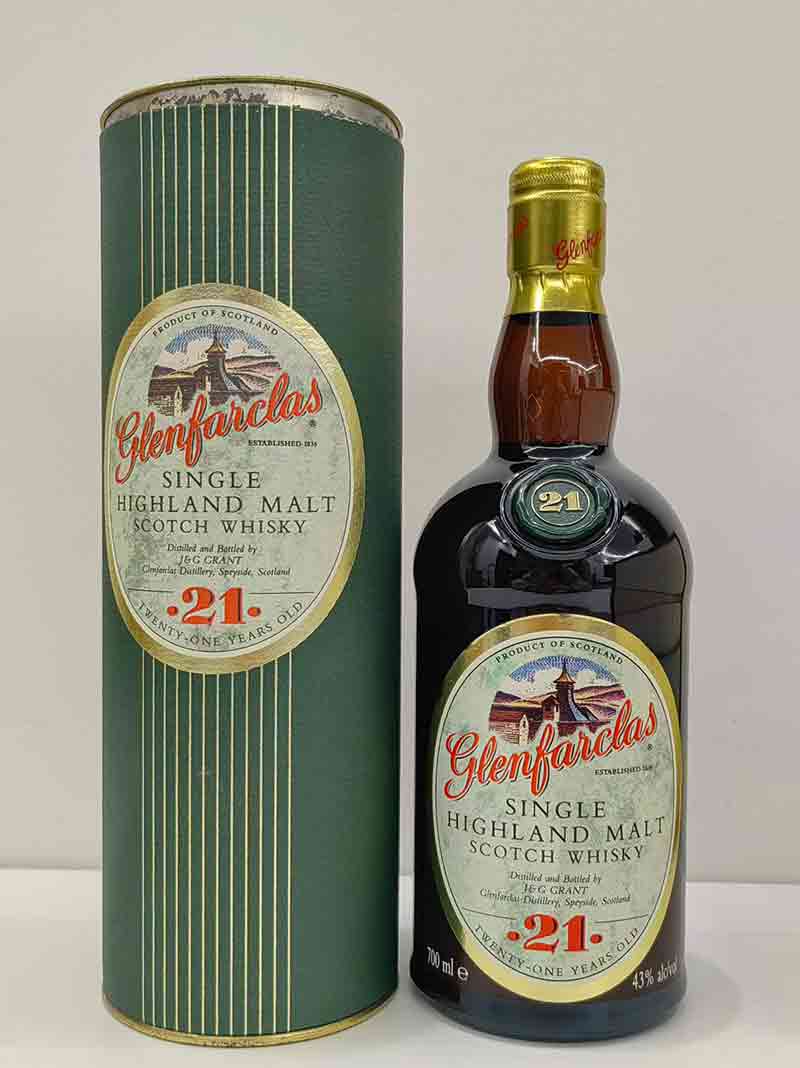 格蘭花格 Glenfarclas 21年「絕版矮胖瓶舊版」單一麥芽威士忌