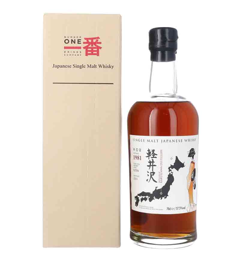 輕井澤 Karuizawa 1981-2011 30年 #6256「黑白藝妓 / 日本地圖限定版」第一手雪莉桶單一麥芽日本威士忌