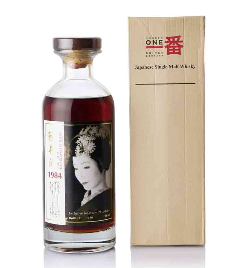輕井澤 Karuizawa 1984-2012 28年 #3186「黑白藝妓 / 台灣 P9 品酒網特仕版」單一麥芽日本威士忌