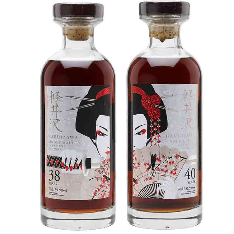 輕井澤 Karuizawa「第九代 鉑金藝妓（全系列完結章）」38年雪莉桶 & 40年雪莉桶特仕雙樽珍藏版日本威士忌