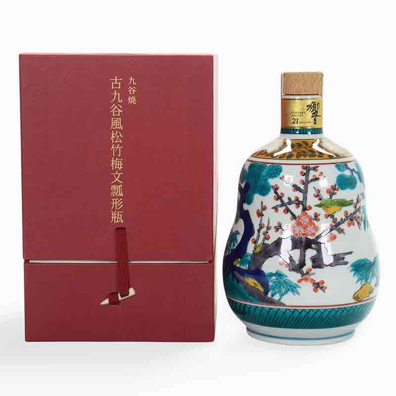 三得利 響 Hibiki 21年「九谷燒 古九谷風松竹梅文瓢形瓶」特仕限量版日本威士忌