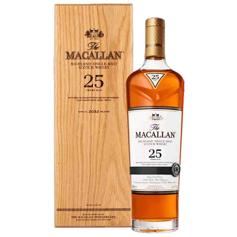 麥卡倫 The Macallan 25年雪莉桶單一麥芽蘇格蘭威士忌（2022年年度版）